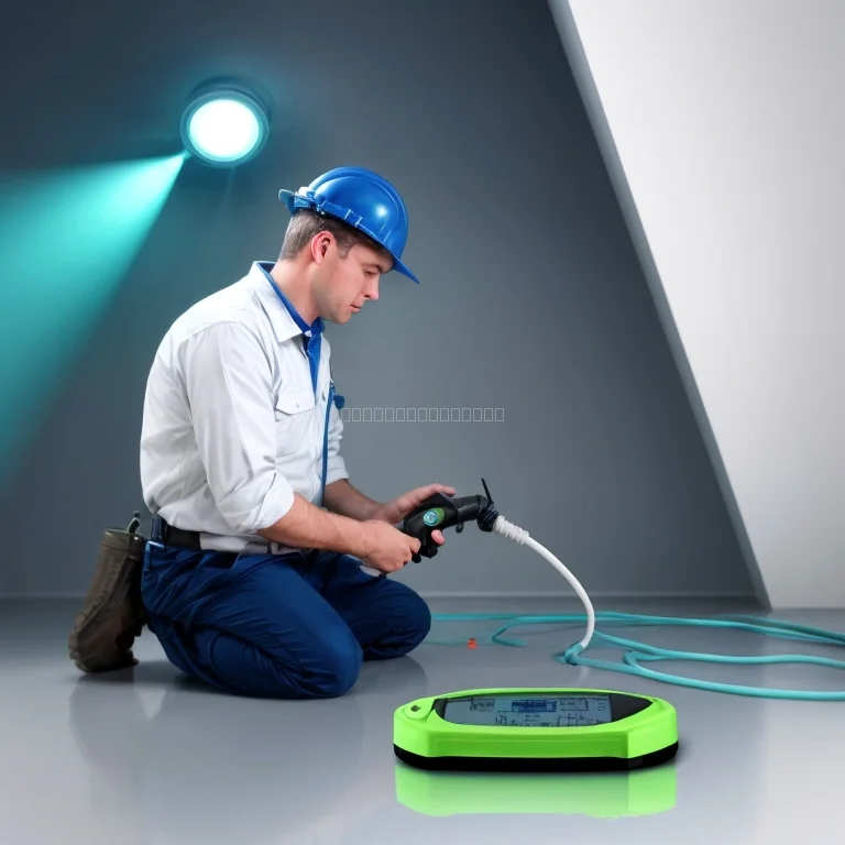 Equipo de AquaScan realizando inspección con equipo acústico y termográfico